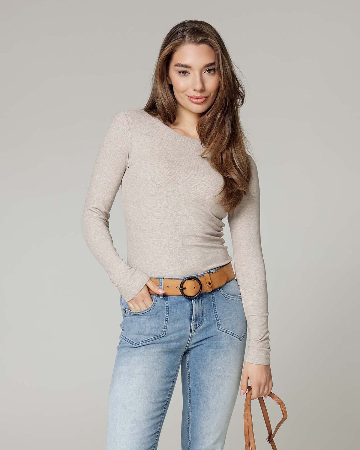 Pip │ Ceinture en cuir avec boucle ronde vintage