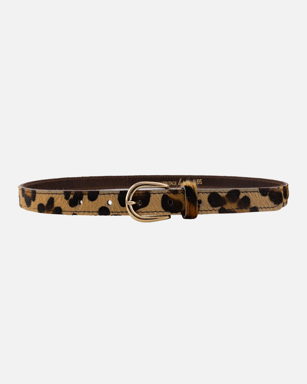 PREORDER Dania | Leopard Skinny Cow Hair Belt
