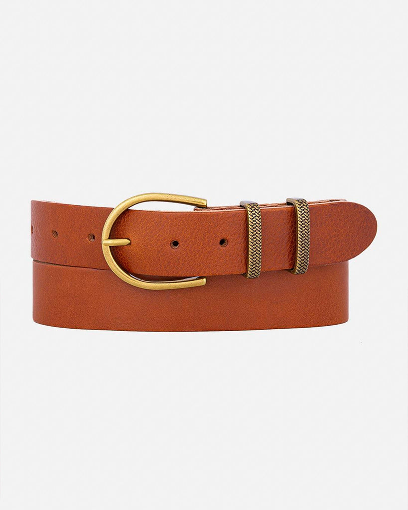 Pieta | Classic Leather Belt with Metal Keeper