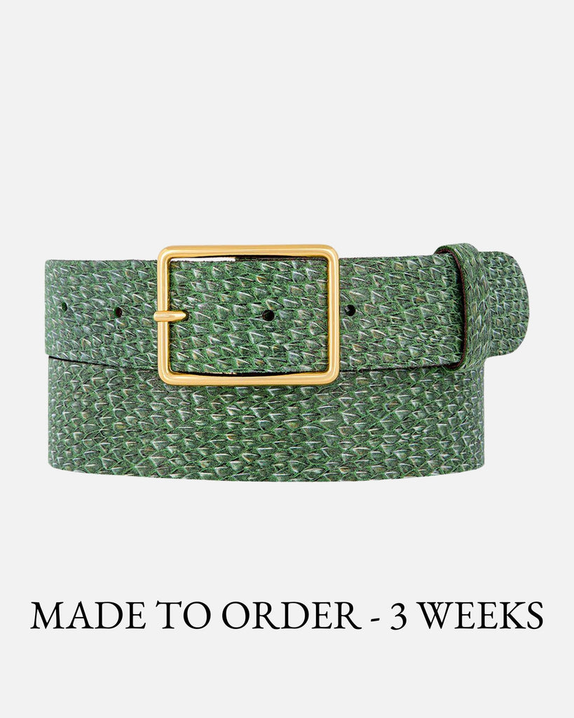 PREORDER Jules | Luxe Leather Belt with Fish Scale Pattern
