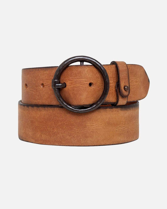 Pip | Ceinture en cuir avec boucle ronde vintage