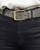 40040 Robyn | Ceinture En Cuir Classique Avec Boucle Dorée Vintage Pour Jeans